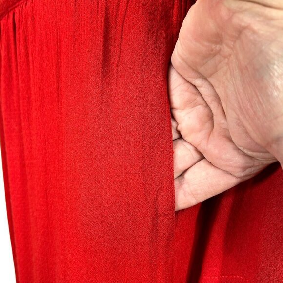 Carole Little Vintage Novelty Gauzy Red Pantsuit Size 6 - Picture 10 of 10